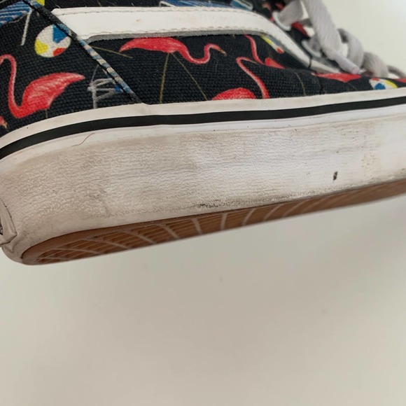 Vans Off The Wall SK8-Hi Reissue Pool Vibes sneakers black with flamingos unisex - Picture 13 of 13